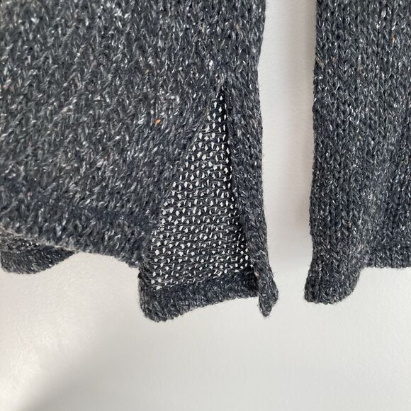 Burning Torch Anthropologie Gray Open Knit Hooded Sweater Size XS Boho Hippie - Picture 6 of 11